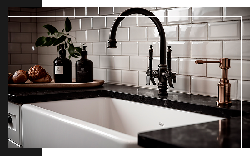 image of a kitchen faucet