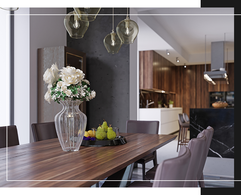 Custom dining room area