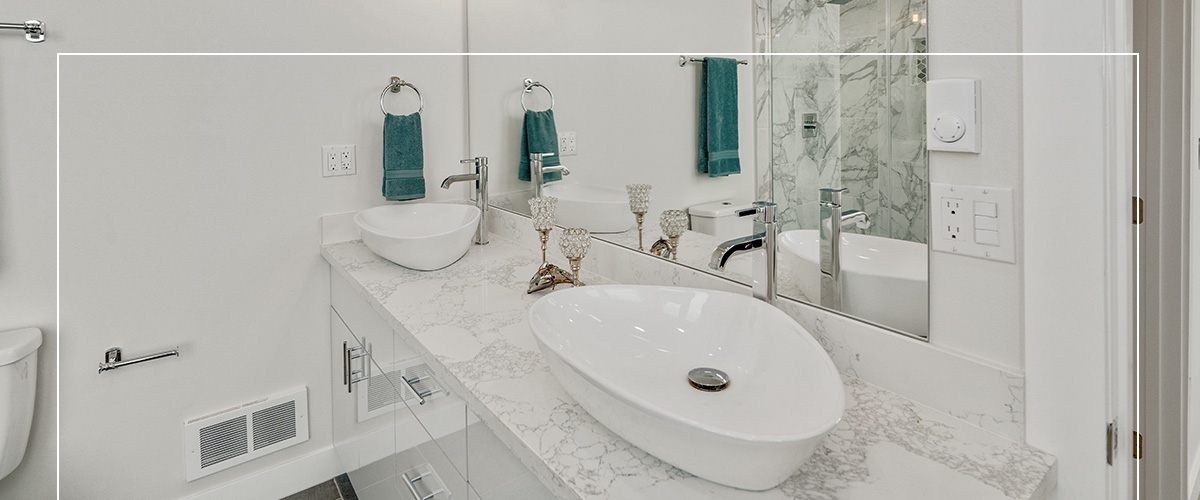 Double vanity bathroom sink