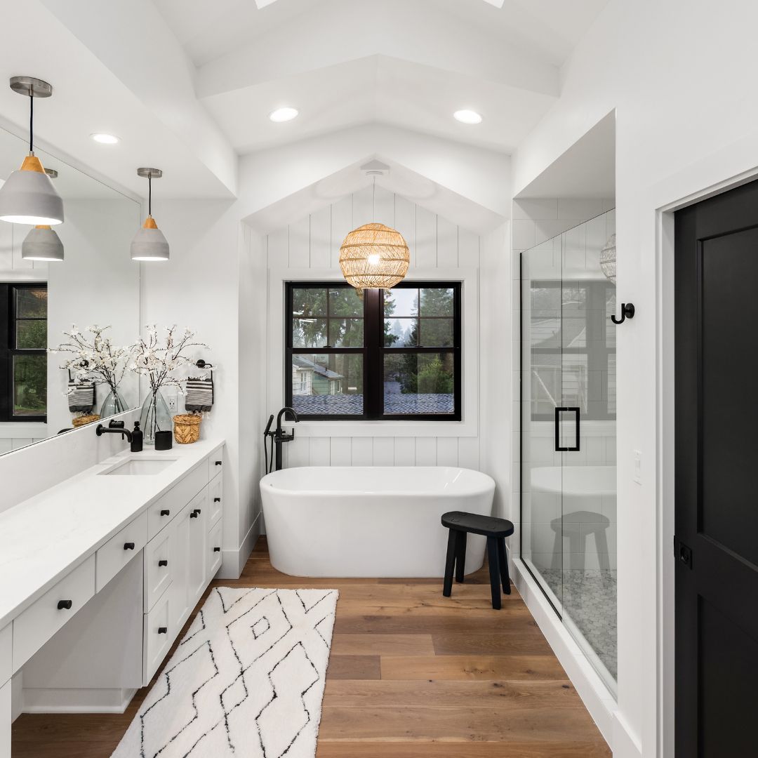 a newly renovated bathroom