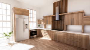 remodeled kitchen.