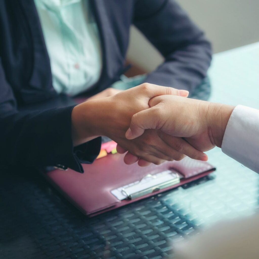 people shaking hands