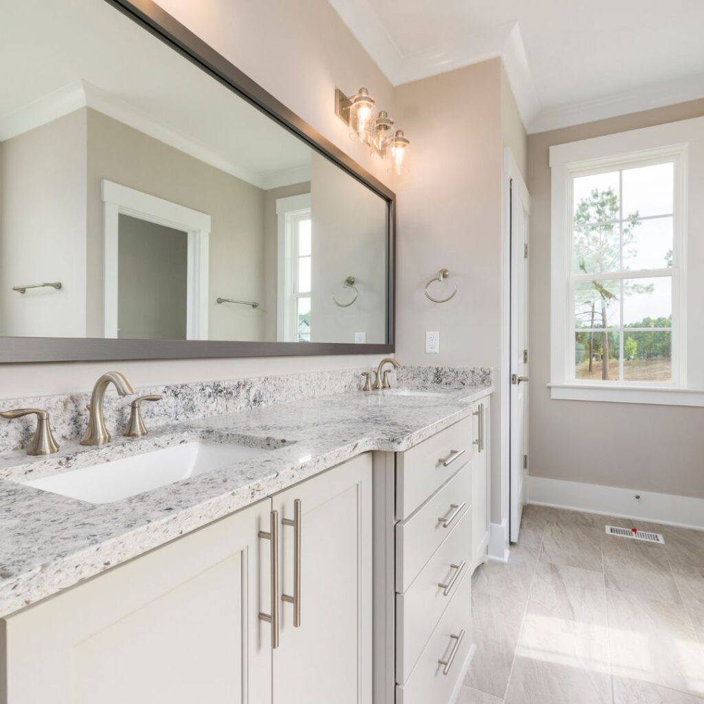 bathroom with two sinks