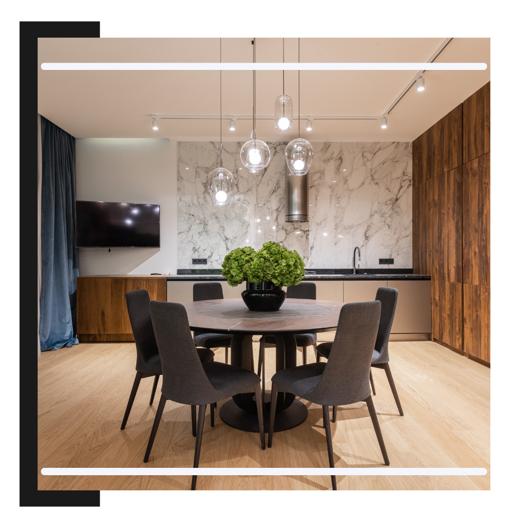 Kitchen table with fun lighting option