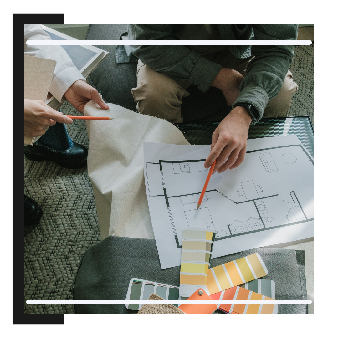 planning and picking out colors for remodel